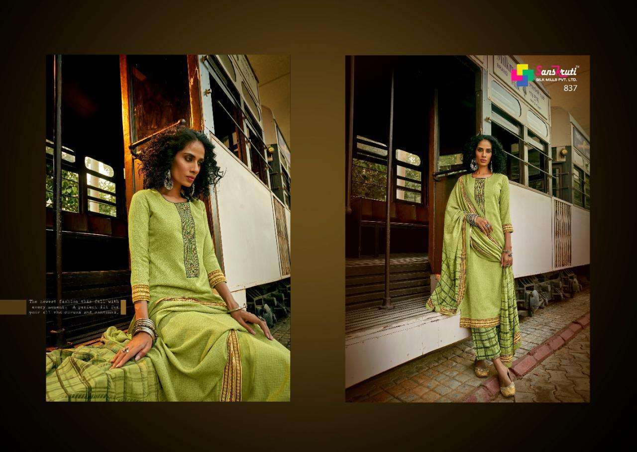 ALFAAZ BY SANSKRUTI SILK MILLS 831 TO 840 SERIES DESIGNER SUITS COLLECTION BEAUTIFUL STYLISH FANCY COLORFUL PARTY WEAR & OCCASIONAL WEAR PURE PASHMINA DIGITAL PRINT DRESSES AT WHOLESALE PRICE