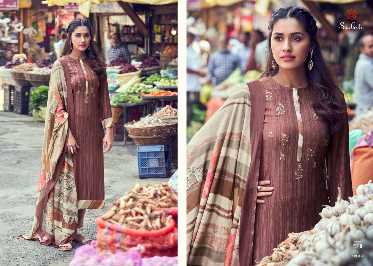 PHILLOUR BY SUDHRITI SUITS BEAUTIFUL FANCY COLORFUL STYLISH PARTY WEAR & OCCASIONAL WEAR PASHMINA DIGITAL PRINT WITH EMBROIDERY DRESSES AT WHOLESALE PRICE