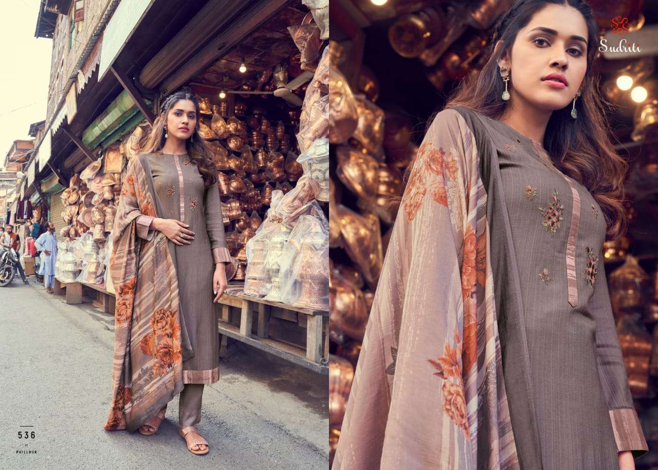 PHILLOUR BY SUDHRITI SUITS BEAUTIFUL FANCY COLORFUL STYLISH PARTY WEAR & OCCASIONAL WEAR PASHMINA DIGITAL PRINT WITH EMBROIDERY DRESSES AT WHOLESALE PRICE