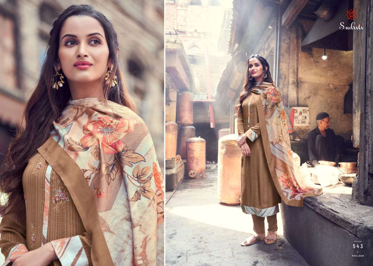PHILLOUR BY SUDHRITI SUITS BEAUTIFUL FANCY COLORFUL STYLISH PARTY WEAR & OCCASIONAL WEAR PASHMINA DIGITAL PRINT WITH EMBROIDERY DRESSES AT WHOLESALE PRICE