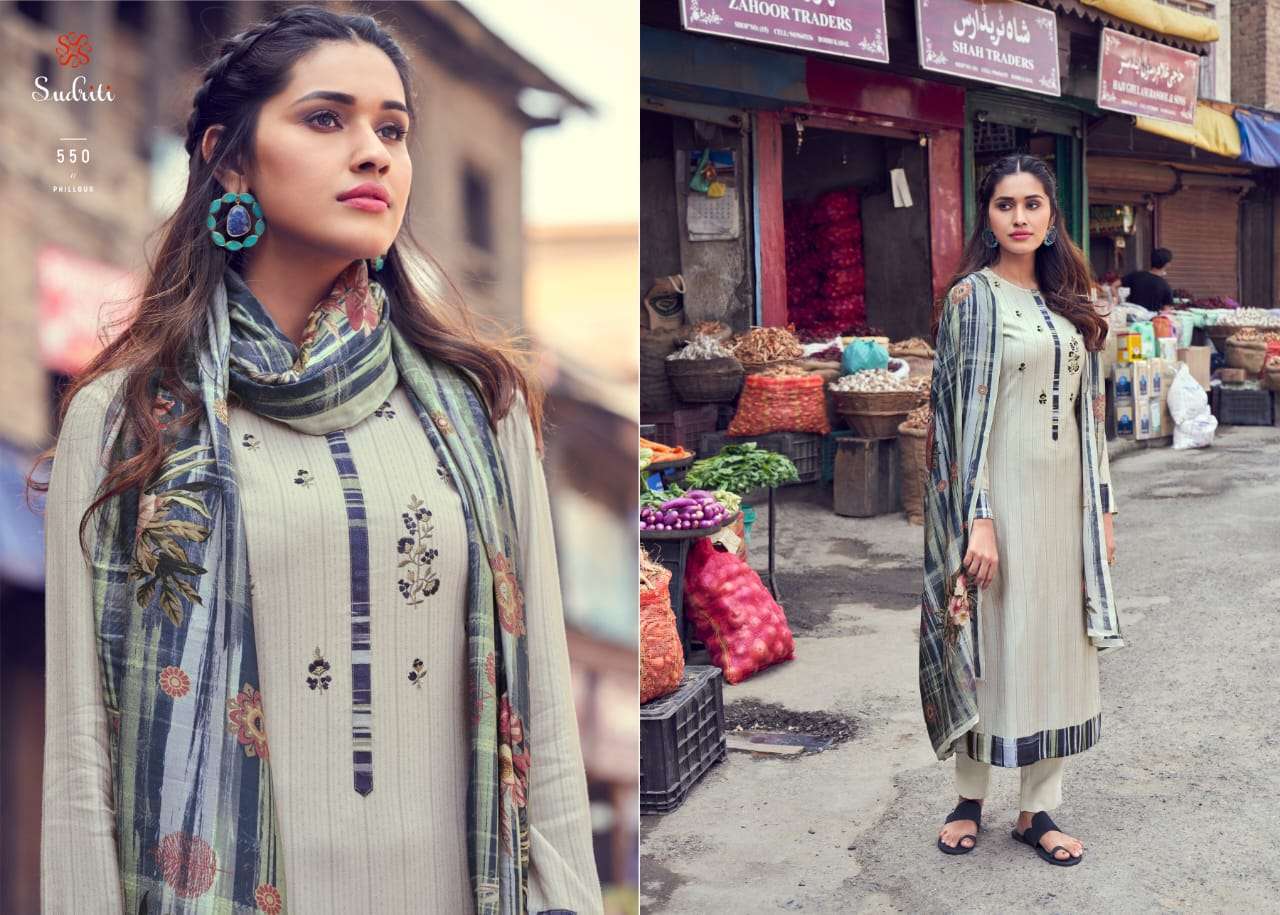 PHILLOUR BY SUDHRITI SUITS BEAUTIFUL FANCY COLORFUL STYLISH PARTY WEAR & OCCASIONAL WEAR PASHMINA DIGITAL PRINT WITH EMBROIDERY DRESSES AT WHOLESALE PRICE