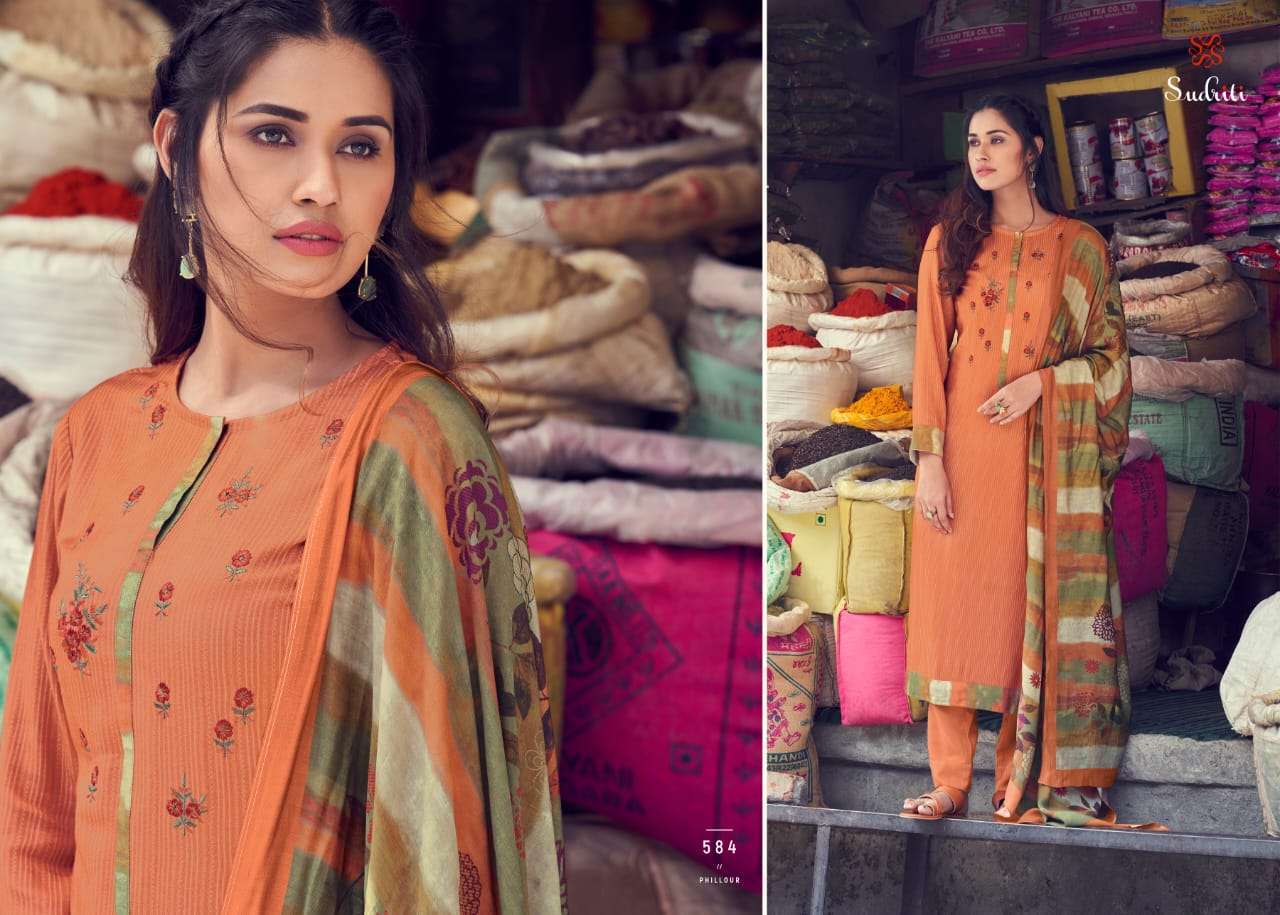 PHILLOUR BY SUDHRITI SUITS BEAUTIFUL FANCY COLORFUL STYLISH PARTY WEAR & OCCASIONAL WEAR PASHMINA DIGITAL PRINT WITH EMBROIDERY DRESSES AT WHOLESALE PRICE