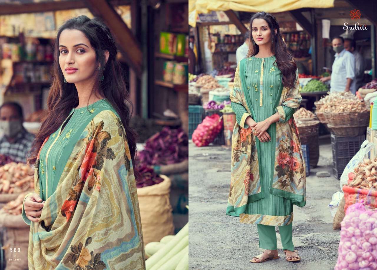 PHILLOUR BY SUDHRITI SUITS BEAUTIFUL FANCY COLORFUL STYLISH PARTY WEAR & OCCASIONAL WEAR PASHMINA DIGITAL PRINT WITH EMBROIDERY DRESSES AT WHOLESALE PRICE