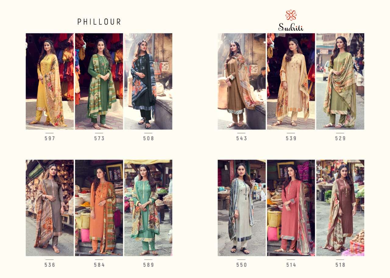 PHILLOUR BY SUDHRITI SUITS BEAUTIFUL FANCY COLORFUL STYLISH PARTY WEAR & OCCASIONAL WEAR PASHMINA DIGITAL PRINT WITH EMBROIDERY DRESSES AT WHOLESALE PRICE