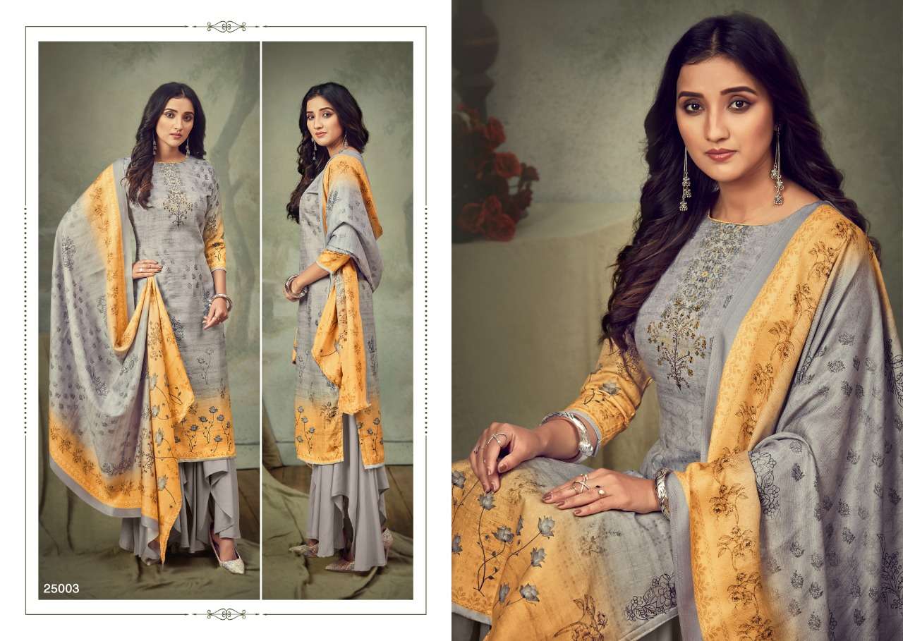 ZEENAZ BY SKT SUITS 25001 TO 25006 SERIES BEAUTIFUL SUITS STYLISH FANCY COLORFUL PARTY WEAR & OCCASIONAL WEAR PURE PASHMINA DIGITAL PRINTED DRESSES AT WHOLESALE PRICE