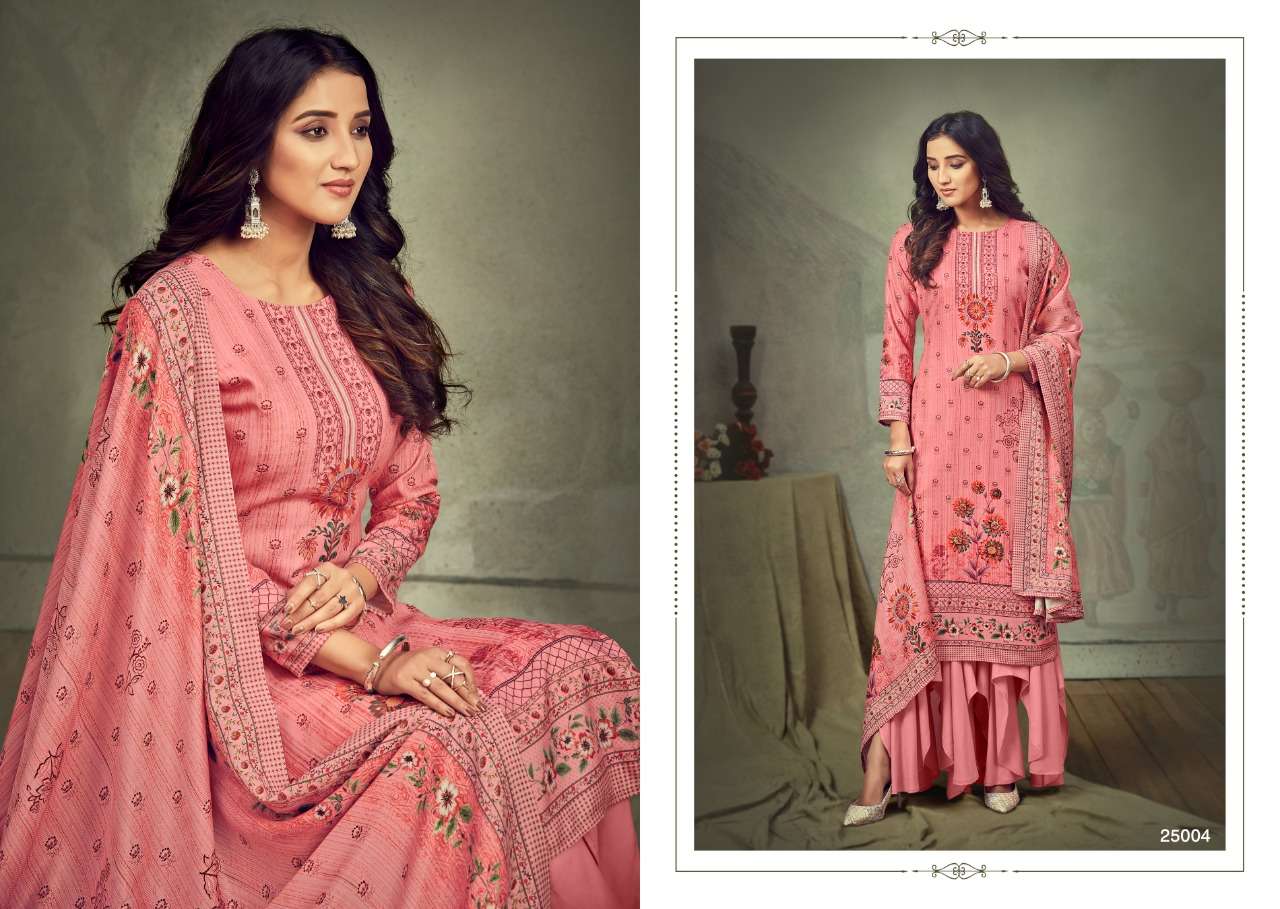 ZEENAZ BY SKT SUITS 25001 TO 25006 SERIES BEAUTIFUL SUITS STYLISH FANCY COLORFUL PARTY WEAR & OCCASIONAL WEAR PURE PASHMINA DIGITAL PRINTED DRESSES AT WHOLESALE PRICE