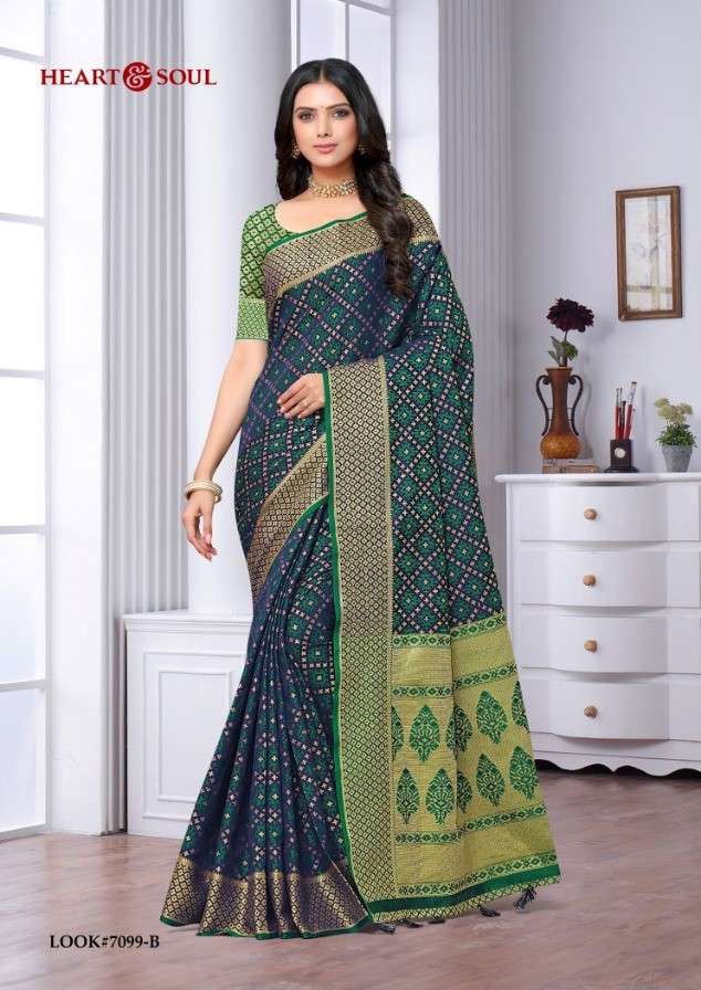 LOOK BY HEART AND SOUL INDIAN TRADITIONAL WEAR COLLECTION BEAUTIFUL STYLISH FANCY COLORFUL PARTY WEAR & OCCASIONAL WEAR FANCY SAREES AT WHOLESALE PRICE