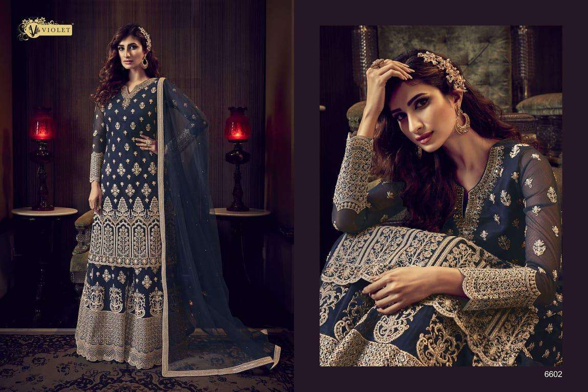 SNOW WHITE 6601 SERIES BY SWAGAT 6601 TO 6609 SERIES DESIGNER FESTIVE SUITS COLLECTION BEAUTIFUL STYLISH FANCY COLORFUL PARTY WEAR & OCCASIONAL WEAR GEORGETTE/NET EMBROIDERED DRESSES AT WHOLESALE PRICE