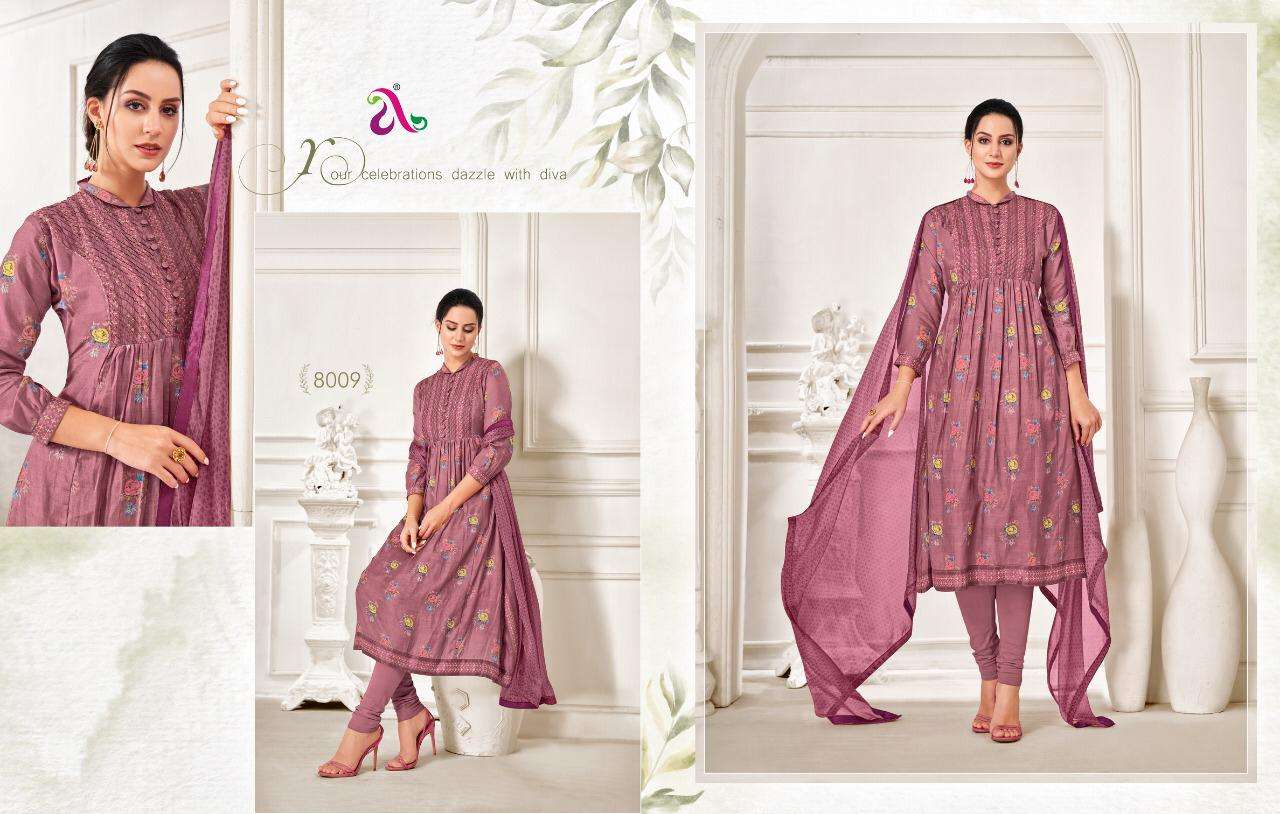 DAIRY MILK VOL-32 BY ANGROOP PLUS 8001 TO 8016 SERIES BEAUTIFUL STYLISH FANCY COLORFUL CASUAL WEAR & ETHNIC WEAR CHANDERI COTTON DRESSES AT WHOLESALE PRICE