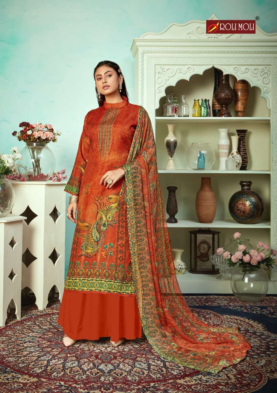 MALLIKA VOL-2 BY ROLI MOLI 1001 TO 1010 SERIES BEAUTIFUL STYLISH SHARARA SUITS FANCY COLORFUL CASUAL WEAR & ETHNIC WEAR & READY TO WEAR HEAVY COTTON PRINTED DRESSES AT WHOLESALE PRICE