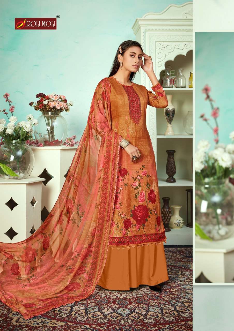 MALLIKA VOL-2 BY ROLI MOLI 1001 TO 1010 SERIES BEAUTIFUL STYLISH SHARARA SUITS FANCY COLORFUL CASUAL WEAR & ETHNIC WEAR & READY TO WEAR HEAVY COTTON PRINTED DRESSES AT WHOLESALE PRICE