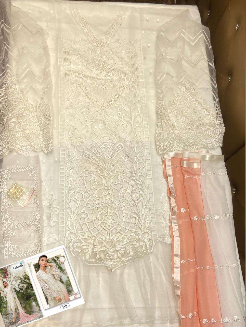 HANIA HIT DESIGN 03 BY HANIA Z PAKISTANI SUITS BEAUTIFUL FANCY COLORFUL STYLISH PARTY WEAR & OCCASIONAL WEAR BUTTERFLY NET WITH EMBROIDERY DRESSES AT WHOLESALE PRICE