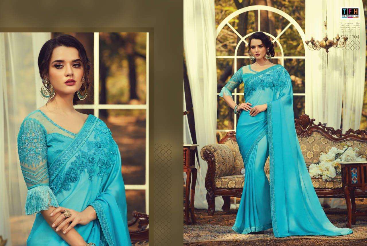 SANDALWOOD VOL-7 BY TFH INDIAN TRADITIONAL WEAR COLLECTION BEAUTIFUL STYLISH FANCY COLORFUL PARTY WEAR & OCCASIONAL WEAR FANCY SAREES AT WHOLESALE PRICE