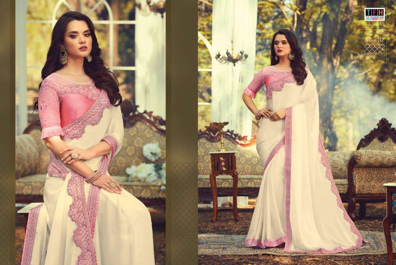 SANDALWOOD VOL-7 BY TFH INDIAN TRADITIONAL WEAR COLLECTION BEAUTIFUL STYLISH FANCY COLORFUL PARTY WEAR & OCCASIONAL WEAR FANCY SAREES AT WHOLESALE PRICE