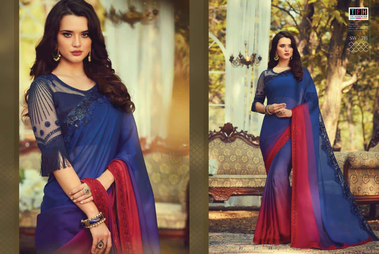 SANDALWOOD VOL-7 BY TFH INDIAN TRADITIONAL WEAR COLLECTION BEAUTIFUL STYLISH FANCY COLORFUL PARTY WEAR & OCCASIONAL WEAR FANCY SAREES AT WHOLESALE PRICE