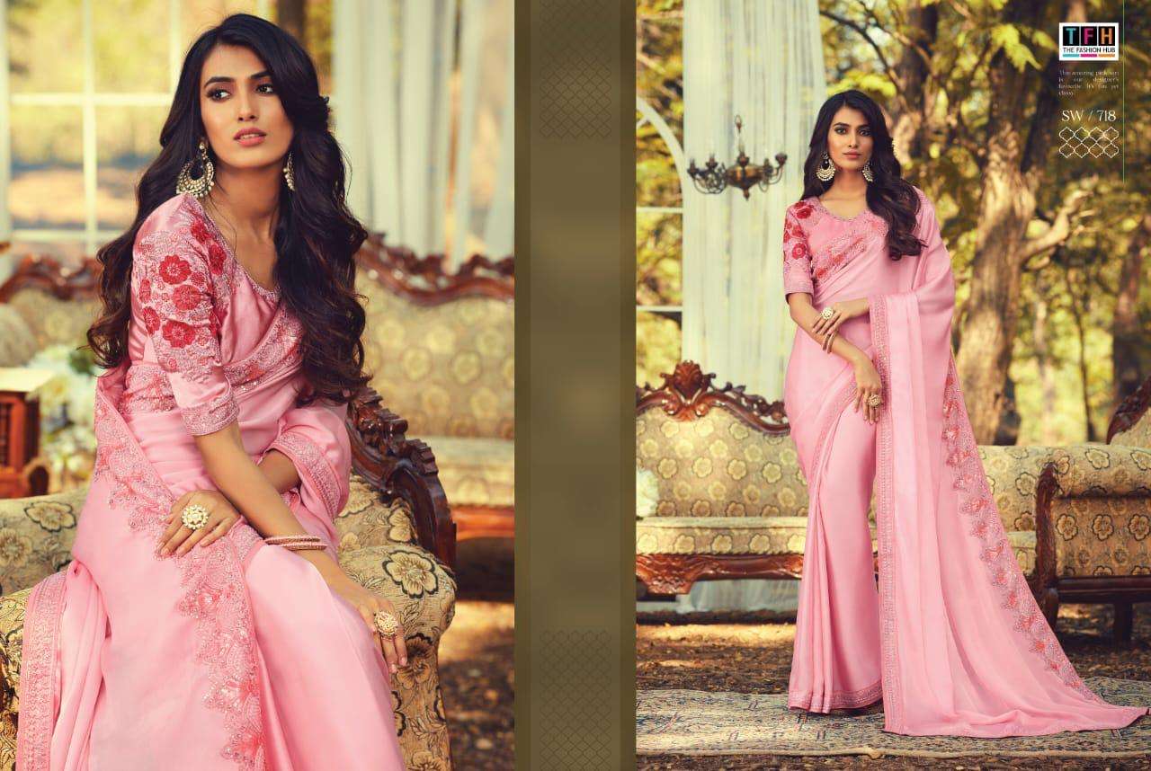 SANDALWOOD VOL-7 BY TFH INDIAN TRADITIONAL WEAR COLLECTION BEAUTIFUL STYLISH FANCY COLORFUL PARTY WEAR & OCCASIONAL WEAR FANCY SAREES AT WHOLESALE PRICE