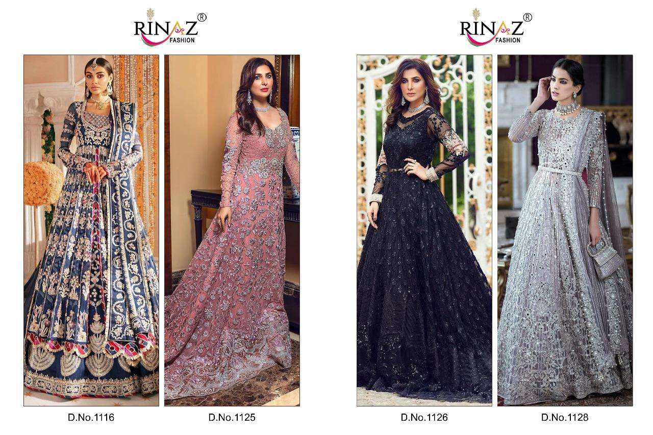 RIM ZIM VOL-2 BY RINAZ FASHION DESIGNER PAKISTANI SUITS BEAUTIFUL STYLISH FANCY COLORFUL PARTY WEAR & OCCASIONAL WEAR BUTTERFLY NET EMBROIDERY DRESSES AT WHOLESALE PRICE