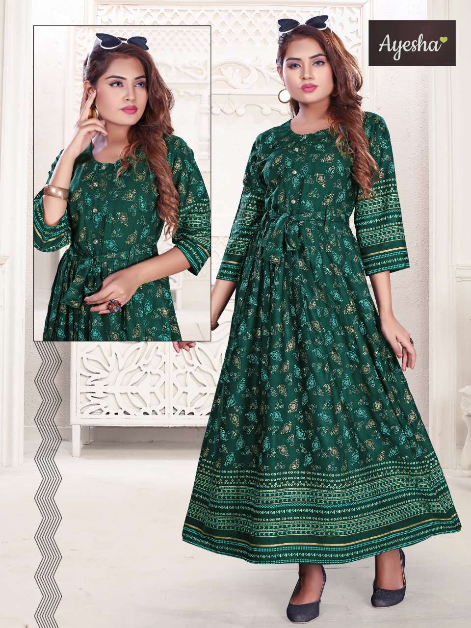 NATASHA VOL-2 BY AYESHA 01 TO 08 SERIES BEAUTIFUL COLORFUL STYLISH FANCY CASUAL WEAR & ETHNIC WEAR & READY TO WEAR RAYON PRINTED GOWNS AT WHOLESALE PRICE