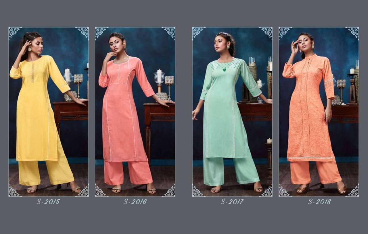 PASSION BY SBS 2015 TO 2018 SERIES STYLISH FANCY BEAUTIFUL COLORFUL CASUAL WEAR & ETHNIC WEAR REAL LINEN KURTIS AT WHOLESALE PRICE