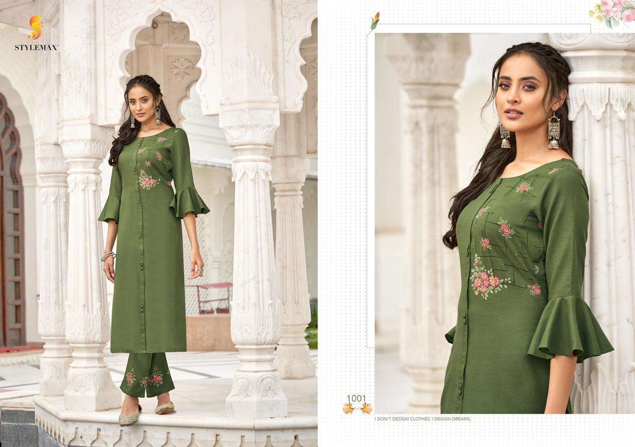 ANANYA VOL-3 BY STYLEMAX 71 TO 79 SERIES STYLISH FANCY BEAUTIFUL COLORFUL CASUAL WEAR & ETHNIC WEAR RUBY SLUB EMBROIDERED KURTIS WITH BOTTOM AT WHOLESALE PRICE