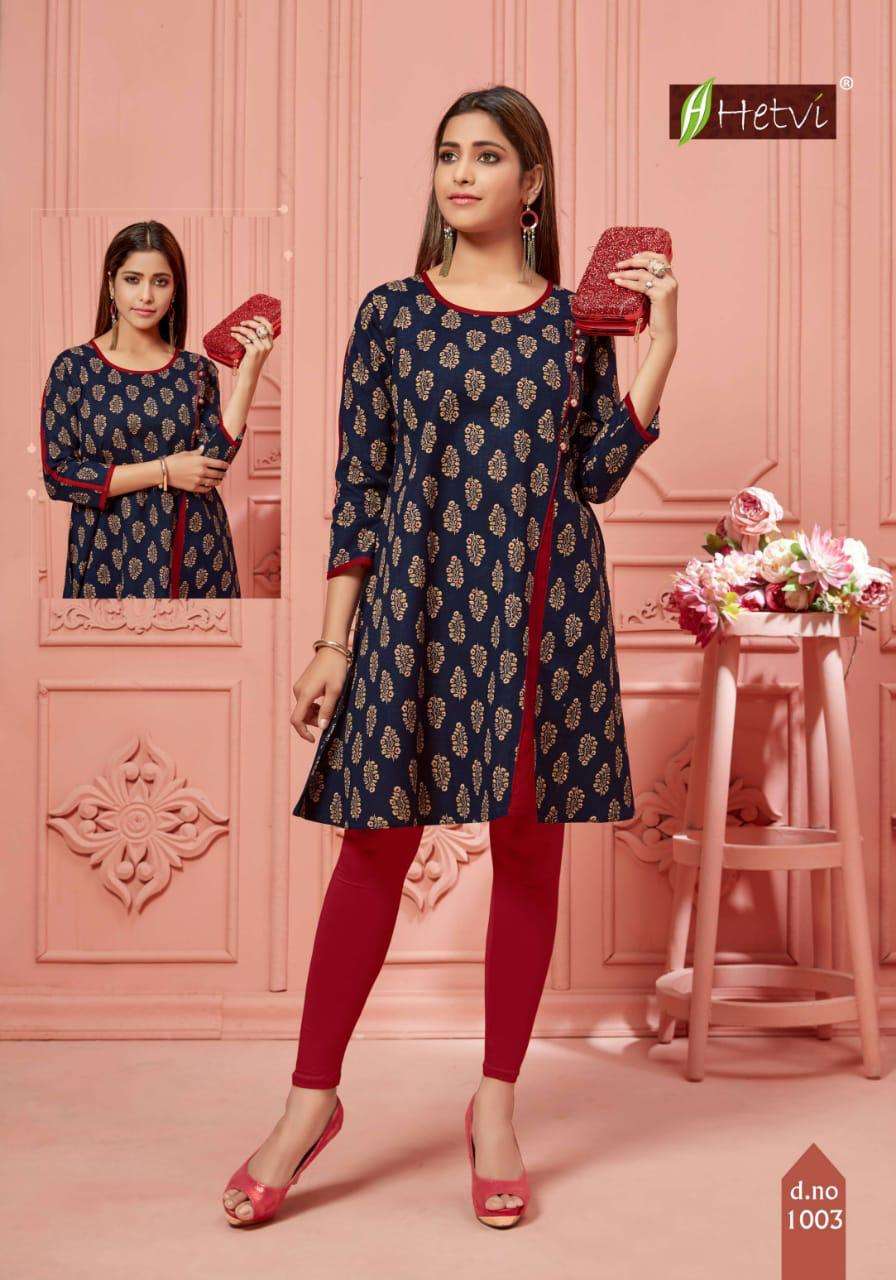 ELAN BY HETVI 1001 TO 1008 SERIES BEAUTIFUL STYLISH FANCY COLORFUL CASUAL WEAR & ETHNIC WEAR & READY TO WEAR LINEN PRINTED KURTIS AT WHOLESALE PRICE