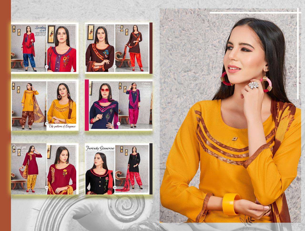 LAGAN BY TRENDY 201 TO 206 SERIES BEAUTIFUL STYLISH FANCY COLORFUL CASUAL WEAR & ETHNIC WEAR & READY TO WEAR RAYON PLAIN DRESSES AT WHOLESALE PRICE