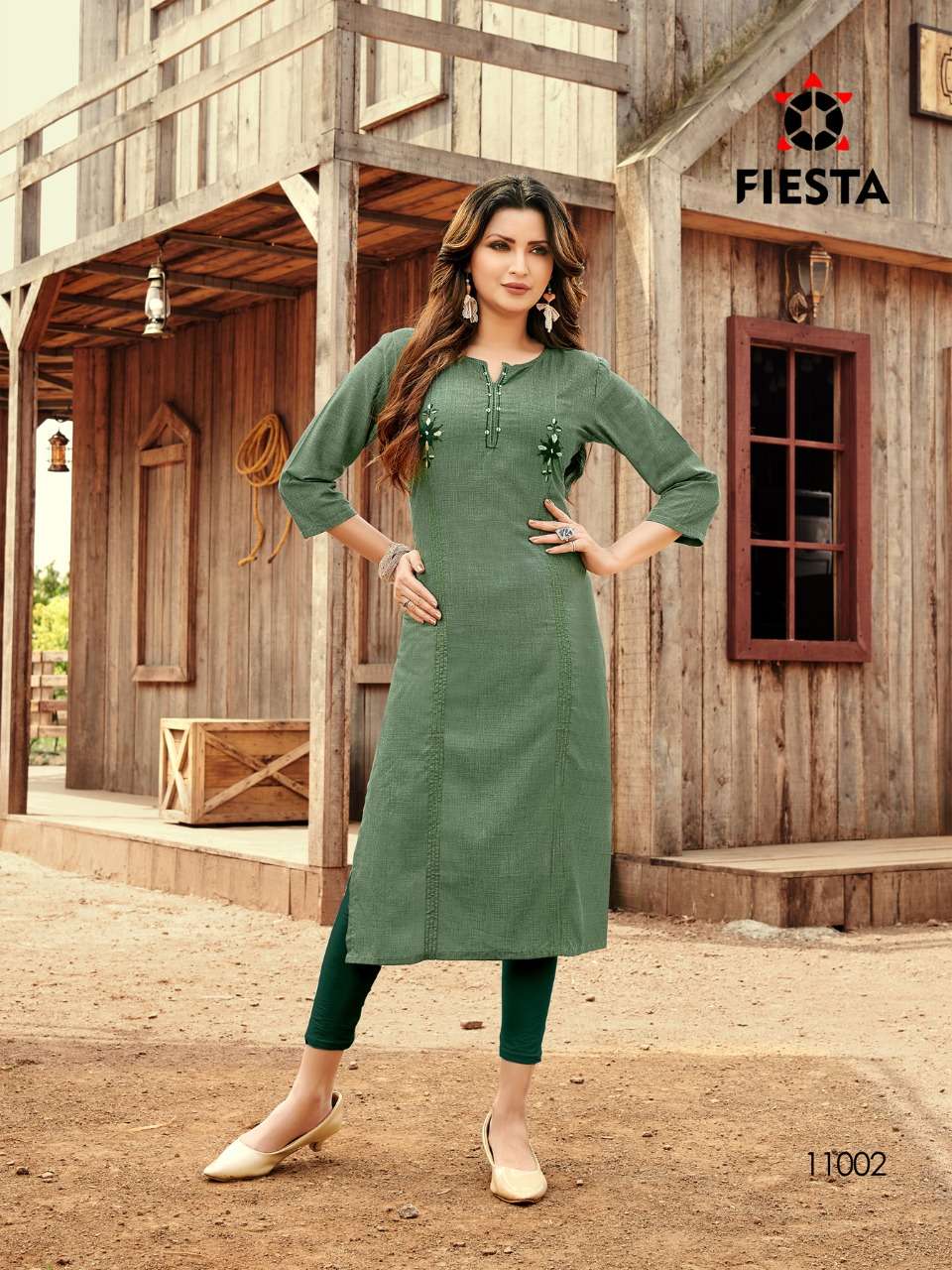 WORK CULTURE BY FIESTA 11001 TO 11006 SERIES BEAUTIFUL STYLISH FANCY COLORFUL CASUAL WEAR & ETHNIC WEAR & READY TO WEAR KHADI SILK KURTIS AT WHOLESALE PRICE