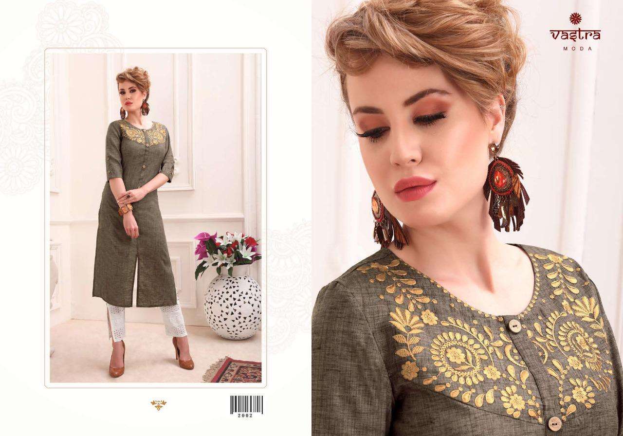 PEARL VOL-1 BY VASTRA MODA 2001 TO 2008 SERIES BEAUTIFUL STYLISH FANCY COLORFUL CASUAL WEAR & ETHNIC WEAR & READY TO WEAR COTTON BLENDED EMBROIDERED KURTIS AT WHOLESALE PRICE