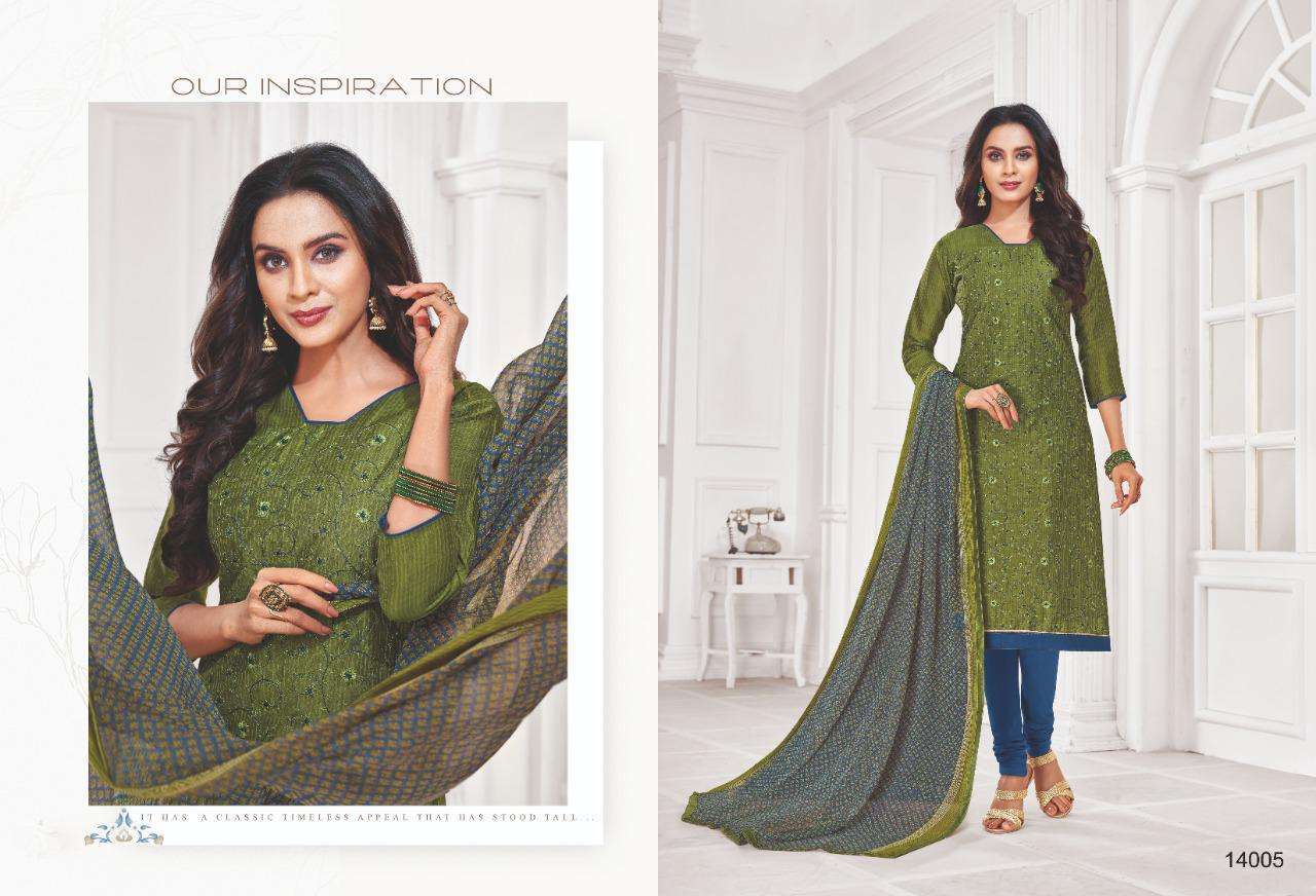 AUTOGRAPH VOL-14 BY SHAGUN LIFESTYLE 14001 TO 14012 SERIES BEAUTIFUL SUITS STYLISH FANCY COLORFUL CASUAL WEAR & ETHNIC WEAR SLUB LININGS WITH EMBROIDERED DRESSES  AT WHOLESALE PRICE