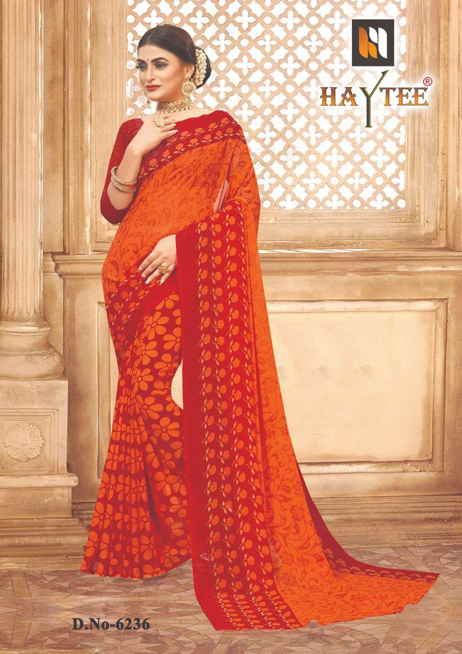 SPLASH VOL-90 BY HAYTEE 6232 TO 6243 SERIES INDIAN TRADITIONAL WEAR COLLECTION BEAUTIFUL STYLISH FANCY COLORFUL PARTY WEAR & OCCASIONAL WEAR DANI PRINTED SAREES AT WHOLESALE PRICE