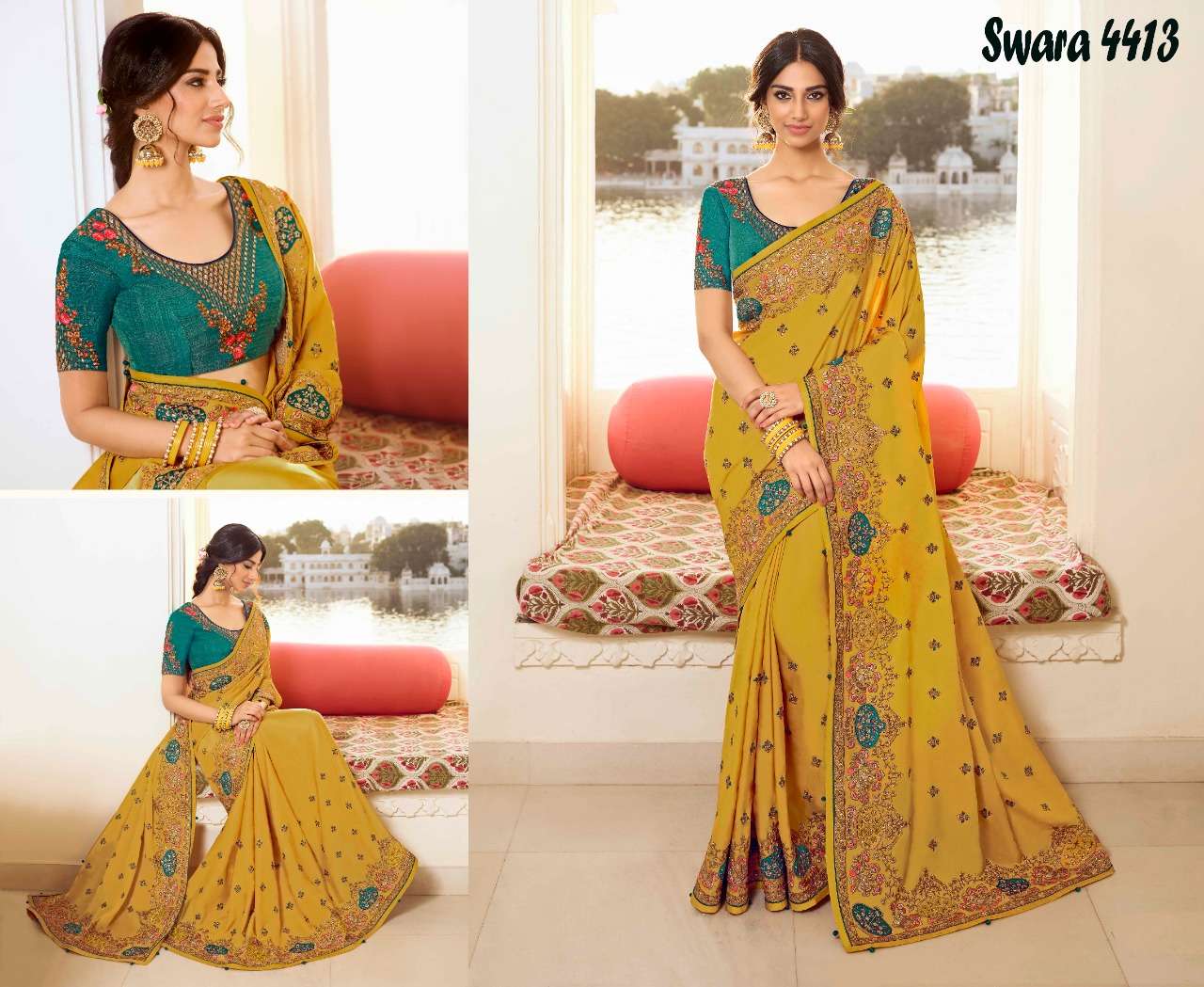 SWARA VOl-5 BY VRITIKA 4411 TO 4416 SERIES INDIAN TRADITIONAL WEAR COLLECTION BEAUTIFUL STYLISH FANCY COLORFUL PARTY WEAR & OCCASIONAL WEAR FANCY SAREES AT WHOLESALE PRICE