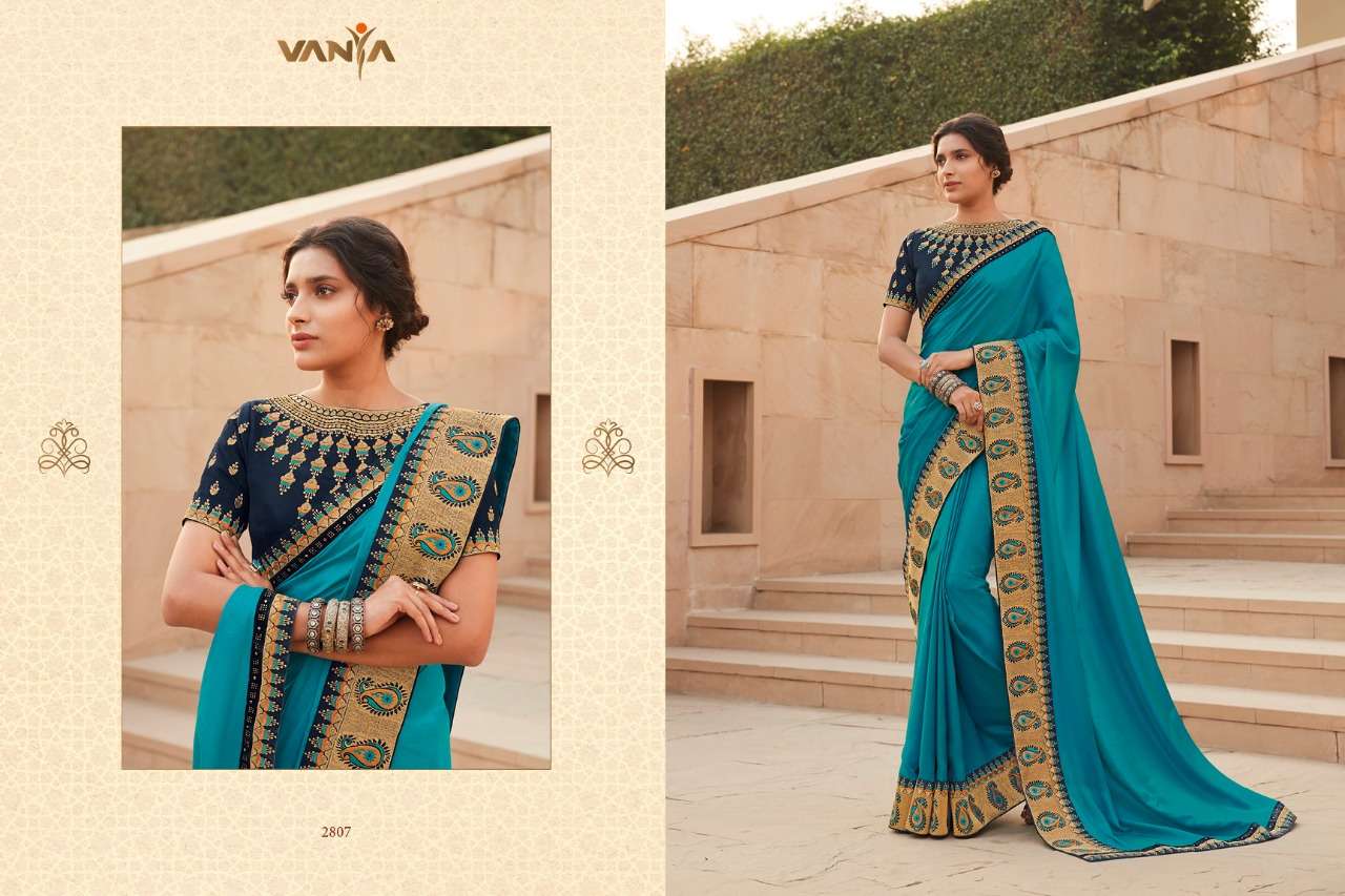 VANYA VOL-18 BY VANYA 2801 TO 2816 SERIES INDIAN TRADITIONAL WEAR COLLECTION BEAUTIFUL STYLISH FANCY COLORFUL PARTY WEAR & OCCASIONAL WEAR FANCY SAREES AT WHOLESALE PRICE