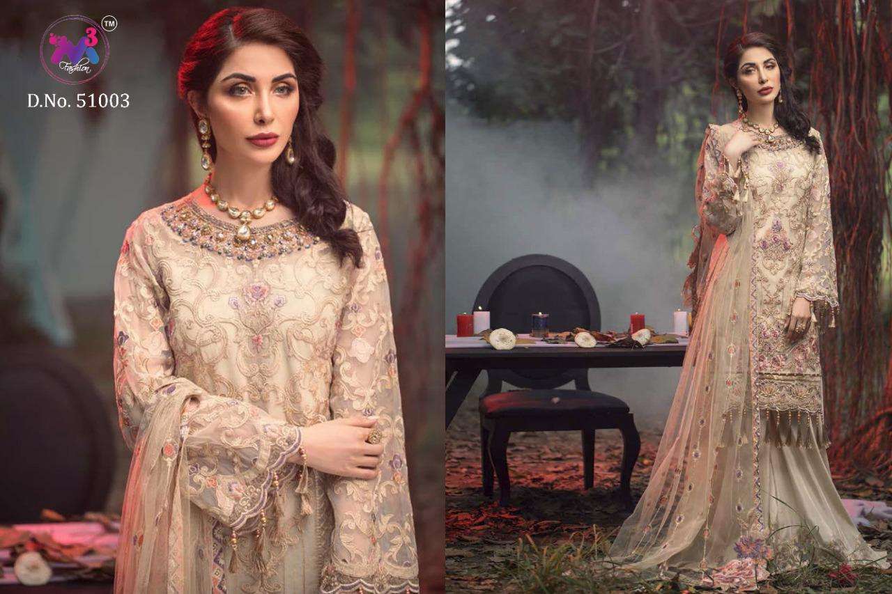 ADANS MELODY BYM3 FASHION 51001 TO 51005 SERIES DESIGNER FESTIVE PAKISTANI SUITS COLLECTION BEAUTIFUL STYLISH FANCY COLORFUL PARTY WEAR & OCCASIONAL WEAR FAUX GEORGETTE WITH EMBROIDERED DRESSES AT WHOLESALE PRICE