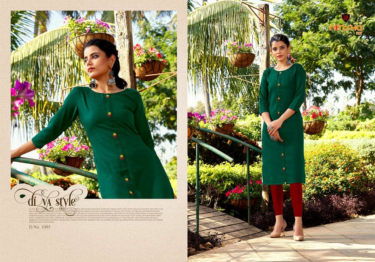 MUL MUL BY NITISHA NX 1001 TO 1012 SERIES STYLISH FANCY BEAUTIFUL COLORFUL CASUAL WEAR & ETHNIC WEAR HEAVY SOFT COTTON SLUB KURTIS AT WHOLESALE PRICE