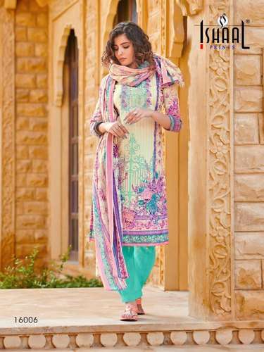 GULMOHAR VOL-16 BY ISHAAL PRINT 16001 TO 16010 SERIES BEAUTIFUL SUITS STYLISH FANCY COLORFUL PARTY WEAR & OCCASIONAL WEAR PURE LAWN PRINTED DRESSES AT WHOLESALE PRICE