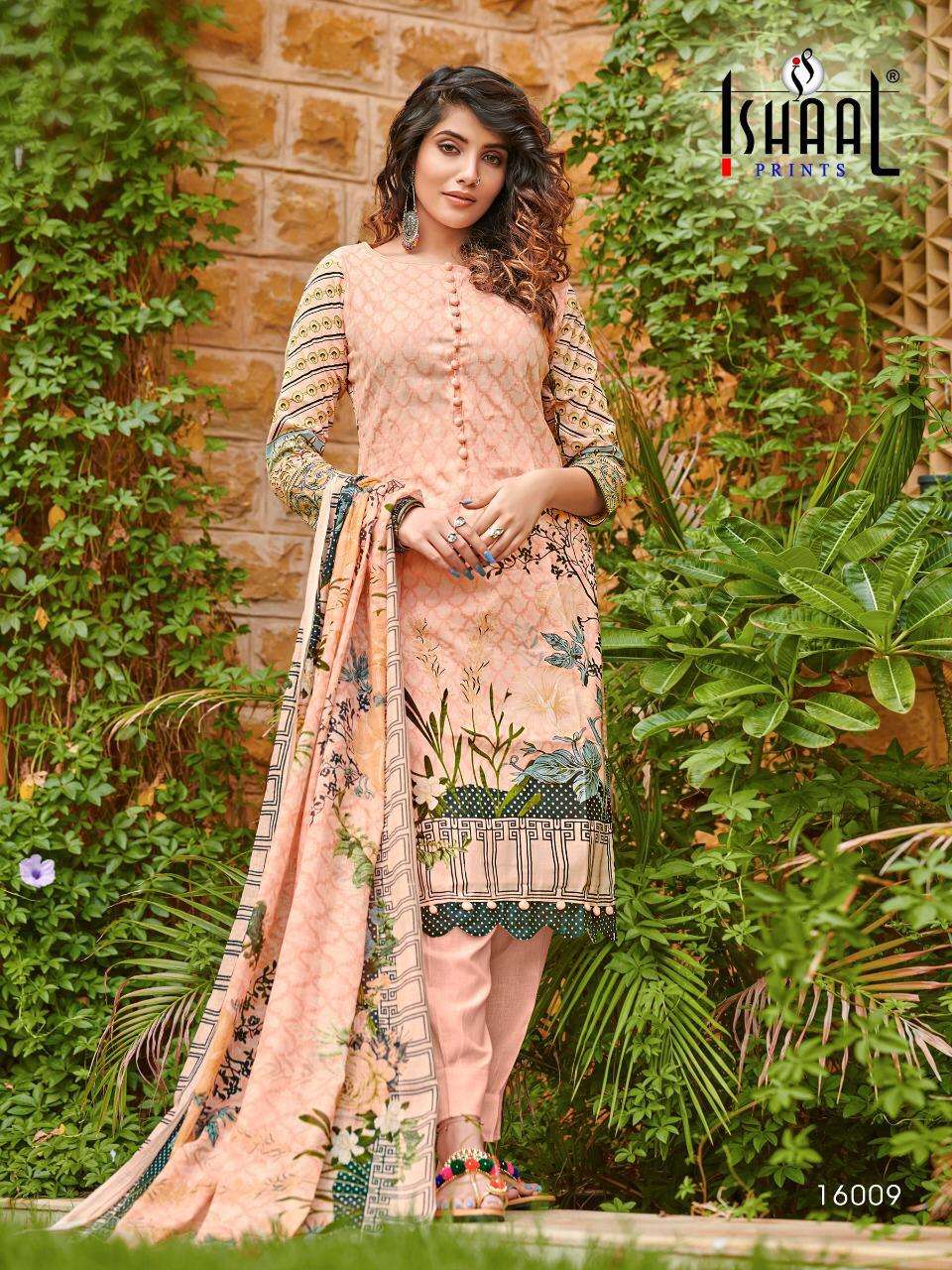 GULMOHAR VOL-16 BY ISHAAL PRINT 16001 TO 16010 SERIES BEAUTIFUL SUITS STYLISH FANCY COLORFUL PARTY WEAR & OCCASIONAL WEAR PURE LAWN PRINTED DRESSES AT WHOLESALE PRICE