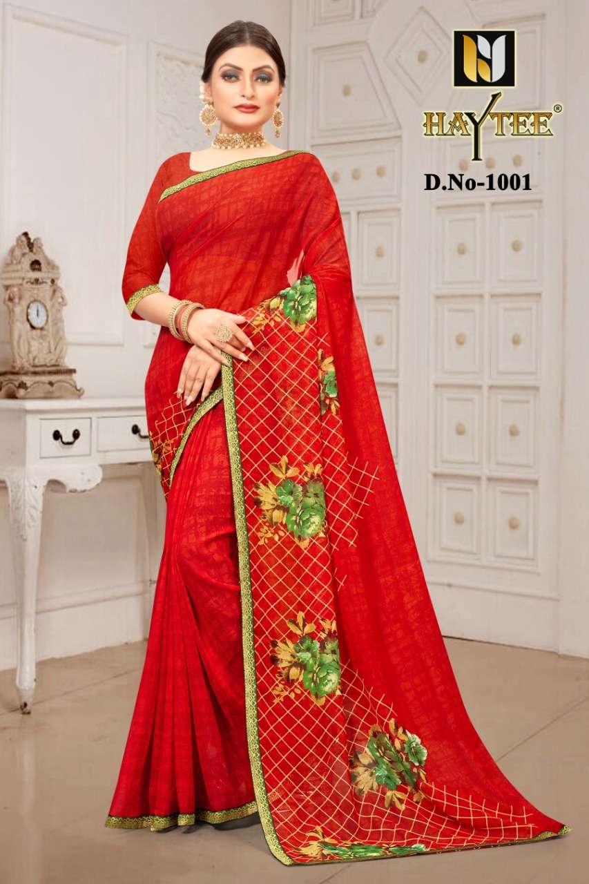 G MAIL VOL-85 BY HAYTEE INDIAN TRADITIONAL WEAR COLLECTION BEAUTIFUL STYLISH FANCY COLORFUL PARTY WEAR & OCCASIONAL WEAR DANI PRINTED SAREES AT WHOLESALE PRICE