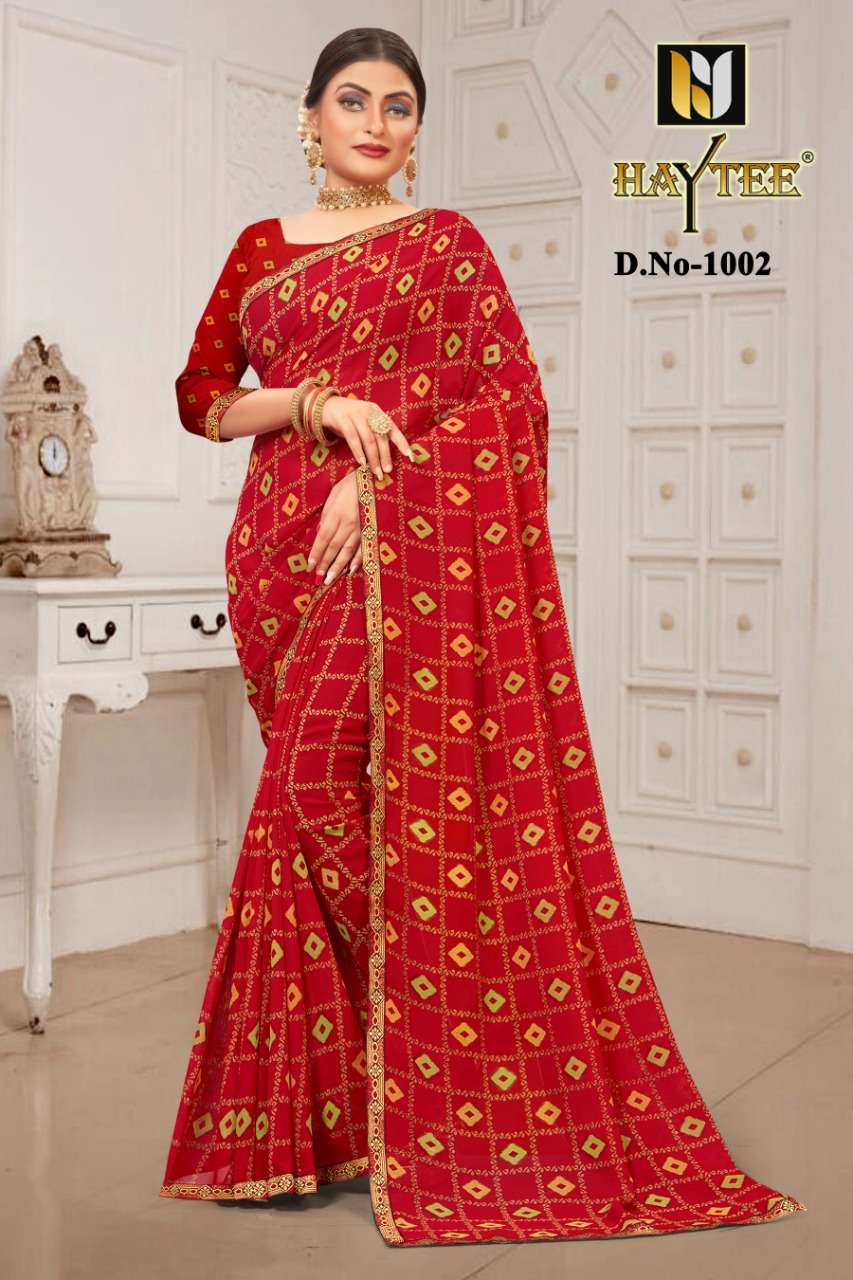 G MAIL VOL-85 BY HAYTEE INDIAN TRADITIONAL WEAR COLLECTION BEAUTIFUL STYLISH FANCY COLORFUL PARTY WEAR & OCCASIONAL WEAR DANI PRINTED SAREES AT WHOLESALE PRICE