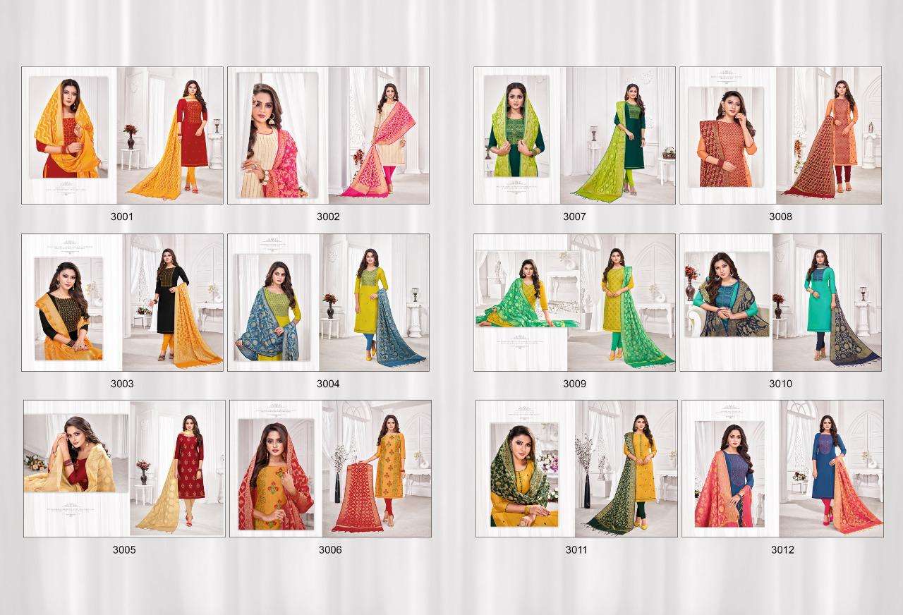 VACCINE VOL-3 BY SHAGUN LIFESTYLE 3001 TO 3012 SERIES BEAUTIFUL STYLISH SHARARA SUITS FANCY COLORFUL CASUAL WEAR & ETHNIC WEAR & READY TO WEAR MODAL SILK WITH EMBROIDERY DRESSES AT WHOLESALE PRICE