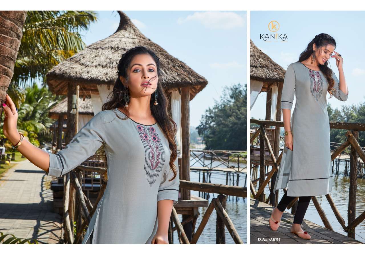 ANUROOP VOL-4 BY KANIKA 29 TO 38 SERIES DESIGNER BEAUTIFUL STYLISH FANCY COLORFUL PARTY WEAR & OCCASIONAL WEAR RUBBY SILK EMBROIDERED KURTIS AT WHOLESALE PRICE