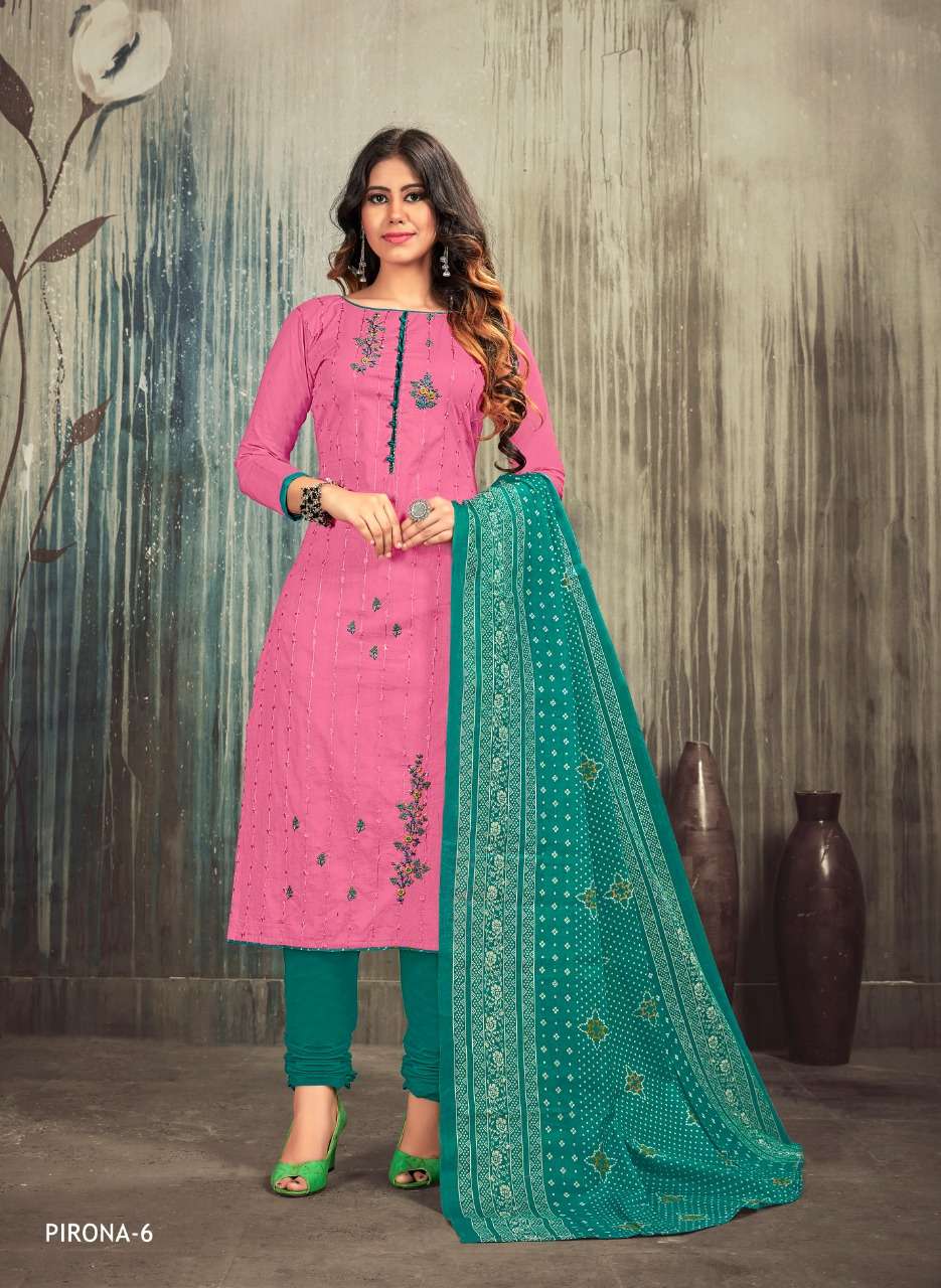 PIRONA BY VASTU TEX 1 TO 10 SERIES BEAUTIFUL SUITS STYLISH FANCY COLORFUL PARTY WEAR & ETHNIC WEAR LAWN COTTON EMBROIDERED DRESSES AT WHOLESALE PRICE