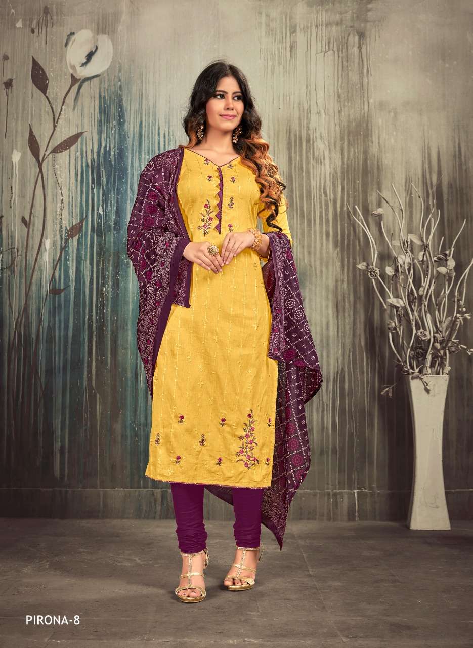 PIRONA BY VASTU TEX 1 TO 10 SERIES BEAUTIFUL SUITS STYLISH FANCY COLORFUL PARTY WEAR & ETHNIC WEAR LAWN COTTON EMBROIDERED DRESSES AT WHOLESALE PRICE