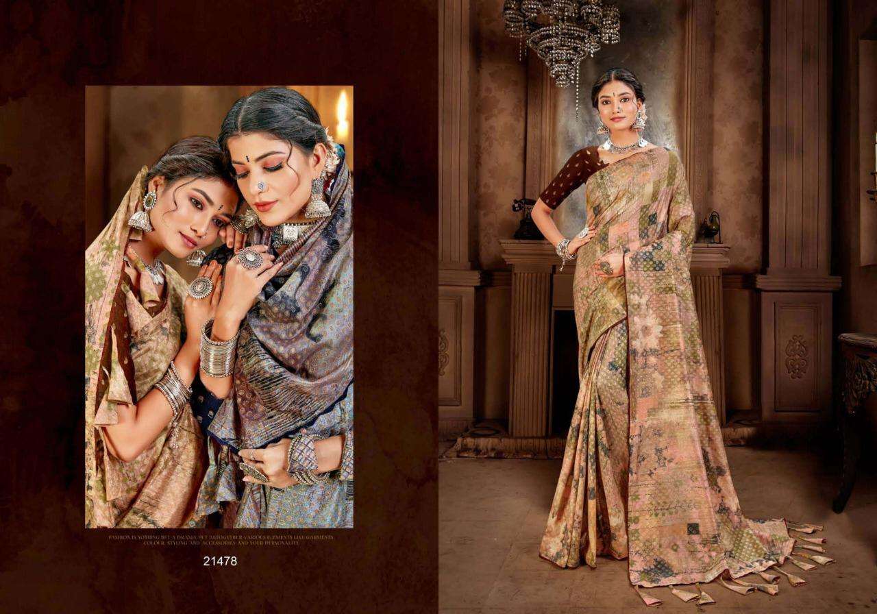 BANSURI BY 5D DESIGNER 21471 TO 21478 SERIES INDIAN TRADITIONAL WEAR COLLECTION BEAUTIFUL STYLISH FANCY COLORFUL PARTY WEAR & OCCASIONAL WEAR SILK SAREES AT WHOLESALE PRICE