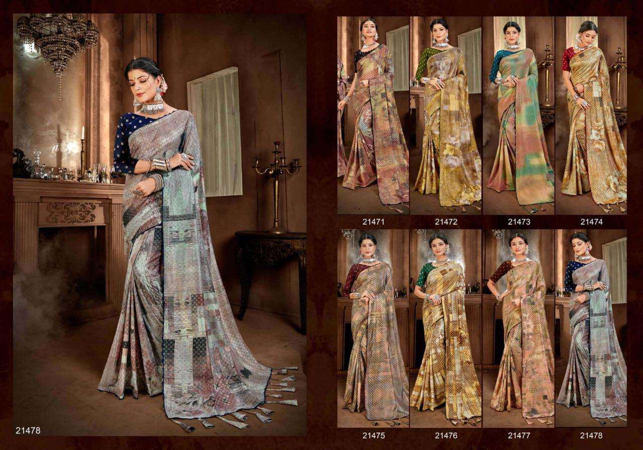 BANSURI BY 5D DESIGNER 21471 TO 21478 SERIES INDIAN TRADITIONAL WEAR COLLECTION BEAUTIFUL STYLISH FANCY COLORFUL PARTY WEAR & OCCASIONAL WEAR SILK SAREES AT WHOLESALE PRICE