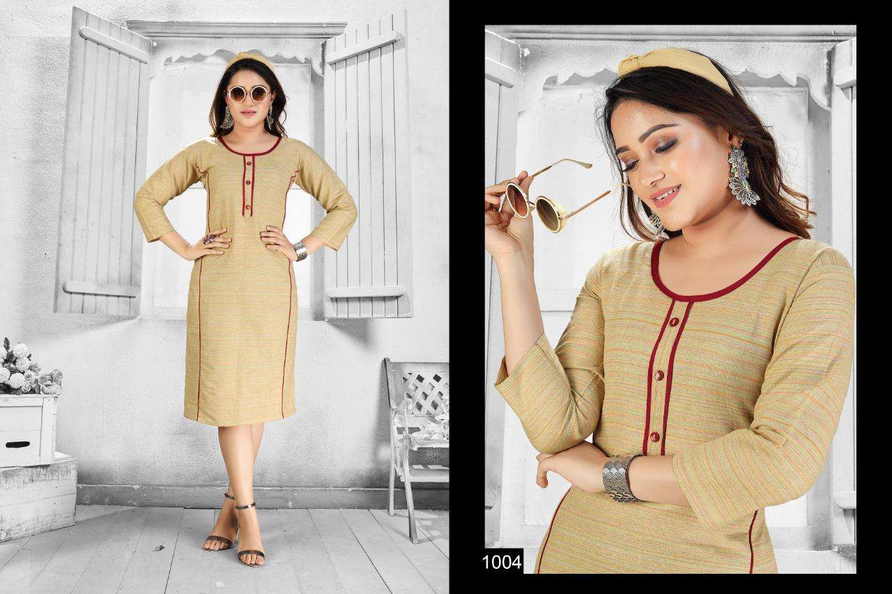 REEVA BY S S KURTIS 1001 TO 1010 SERIES BEAUTIFUL COLORFUL STYLISH FANCY CASUAL WEAR & ETHNIC WEAR & READY TO WEAR COTTON PRINTED KURTIS AT WHOLESALE PRICE