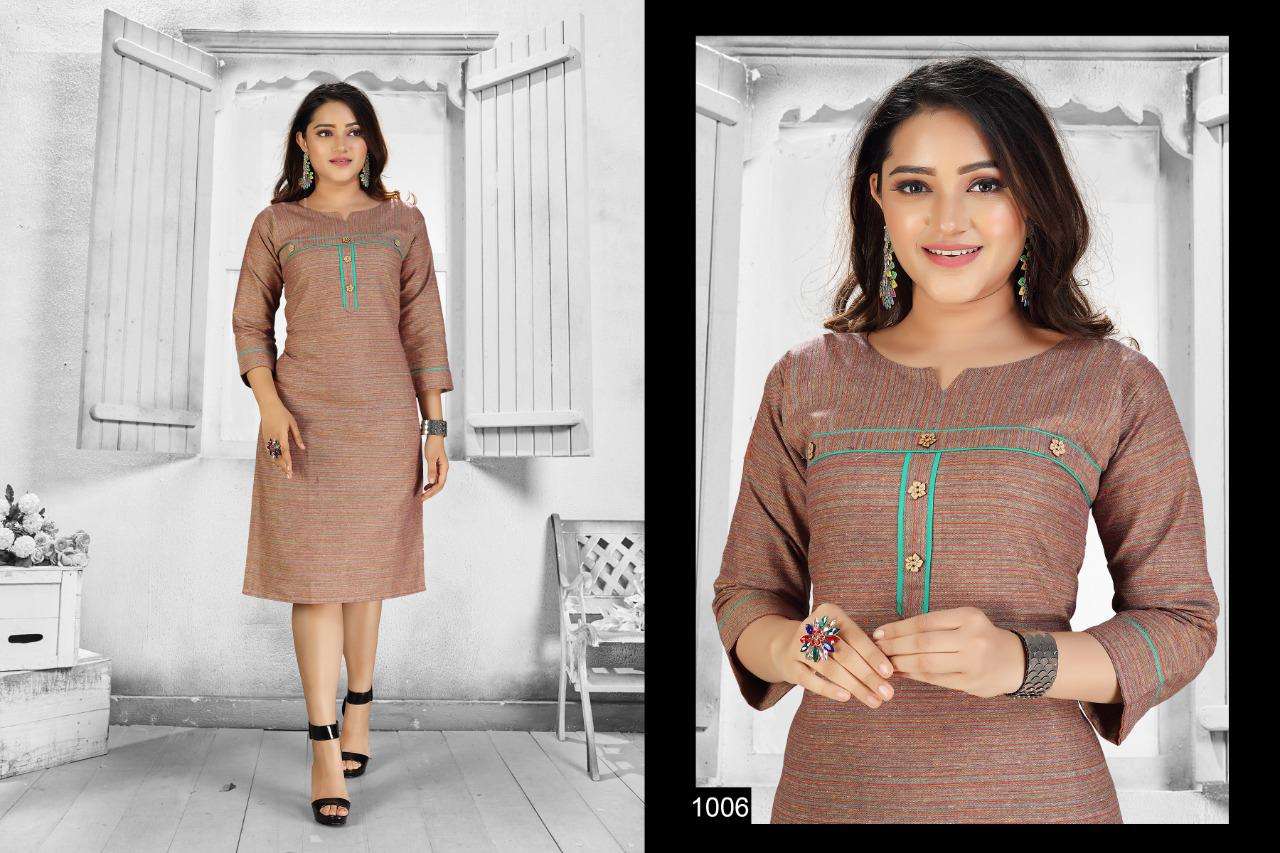 REEVA BY S S KURTIS 1001 TO 1010 SERIES BEAUTIFUL COLORFUL STYLISH FANCY CASUAL WEAR & ETHNIC WEAR & READY TO WEAR COTTON PRINTED KURTIS AT WHOLESALE PRICE
