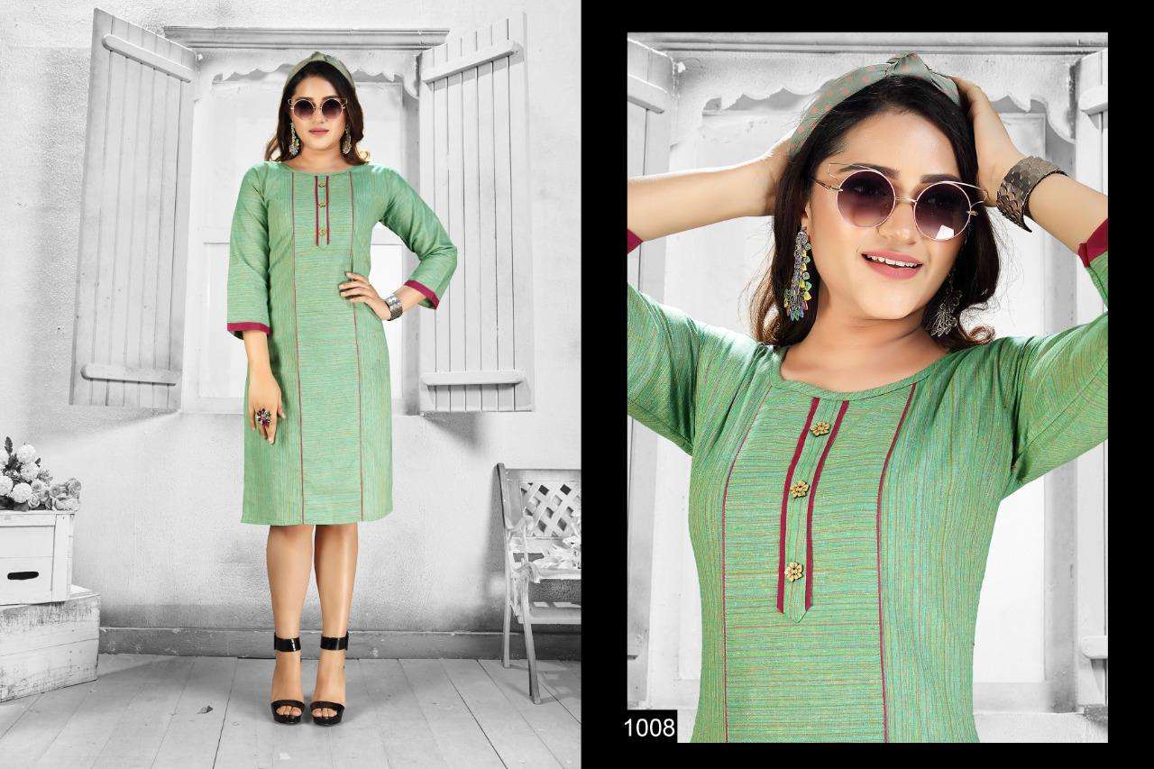 REEVA BY S S KURTIS 1001 TO 1010 SERIES BEAUTIFUL COLORFUL STYLISH FANCY CASUAL WEAR & ETHNIC WEAR & READY TO WEAR COTTON PRINTED KURTIS AT WHOLESALE PRICE