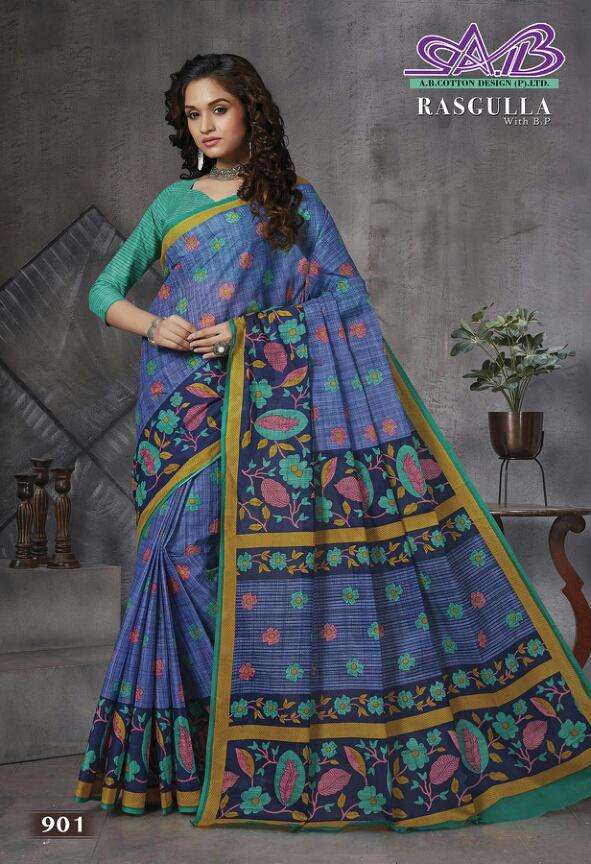 RASGULLA BY AB 900 TO 914 SERIES INDIAN TRADITIONAL WEAR COLLECTION BEAUTIFUL STYLISH FANCY COLORFUL PARTY WEAR & OCCASIONAL WEAR MUL MUL COTTON SAREES AT WHOLESALE PRICE