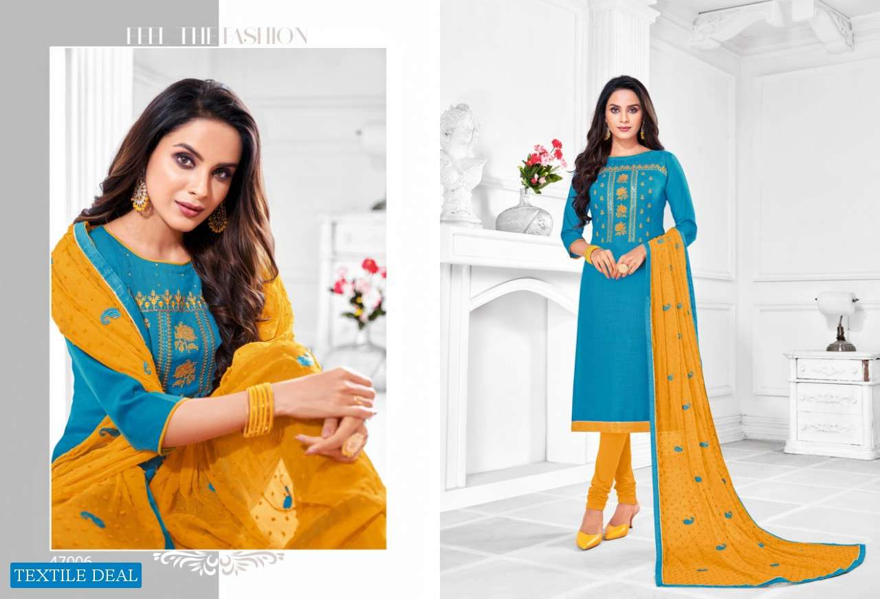 CHINIMINI BY KAPIL TEX 47001 TO 47012 SERIES SUITS BEAUTIFUL FANCY COLORFUL STYLISH PARTY WEAR & OCCASIONAL WEAR COTTON PRINTED DRESSES AT WHOLESALE PRICE