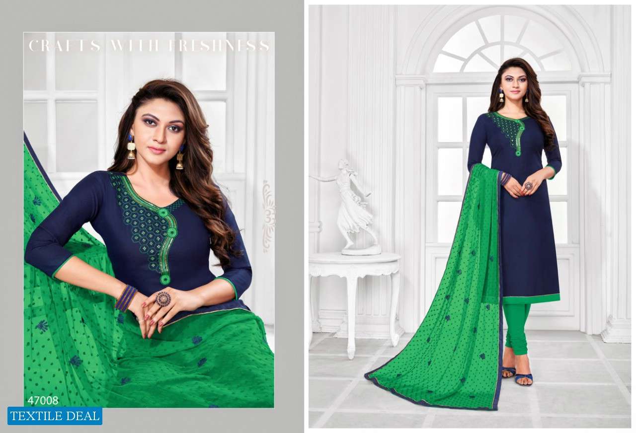 CHINIMINI BY KAPIL TEX 47001 TO 47012 SERIES SUITS BEAUTIFUL FANCY COLORFUL STYLISH PARTY WEAR & OCCASIONAL WEAR COTTON PRINTED DRESSES AT WHOLESALE PRICE
